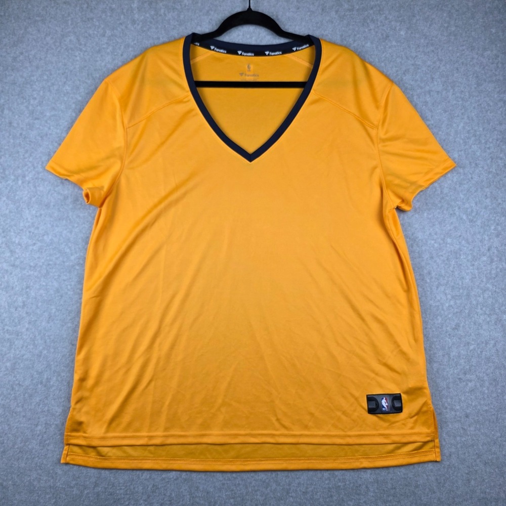 Fanatics NBA Los Angeles Lakers Jersey Womens 2XL‎ Yellow Blank V-Neck 461W-B994